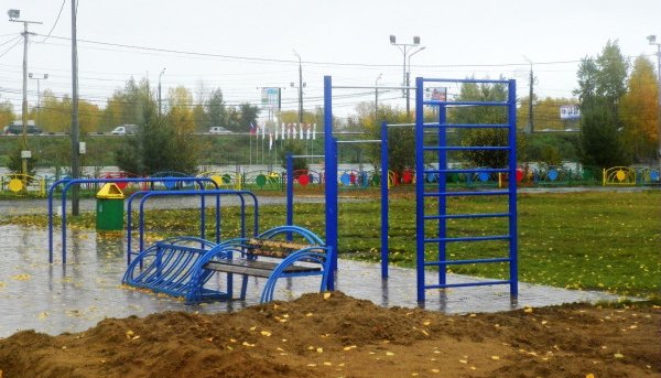 Площадка для воркаута в городе Красноярск №2495 Средняя Современная фото