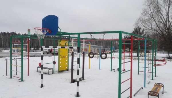 Площадка для воркаута в городе Покров №6231 Маленькая Современная фото