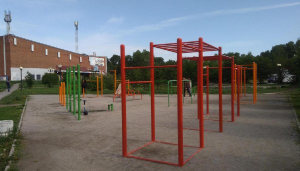 Площадка для воркаута в городе Новосибирск №8627 Средняя Современная фото
