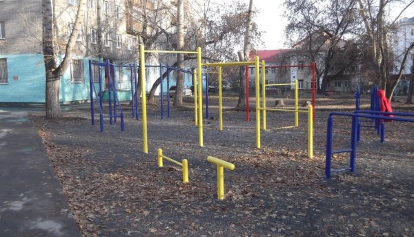 Площадка для воркаута в городе Новосибирск №1338 Средняя Современная фото