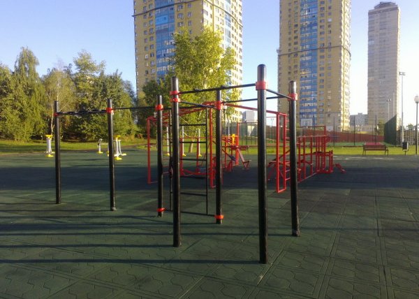 Площадка для воркаута в городе Москва №2569 Средняя Современная фото