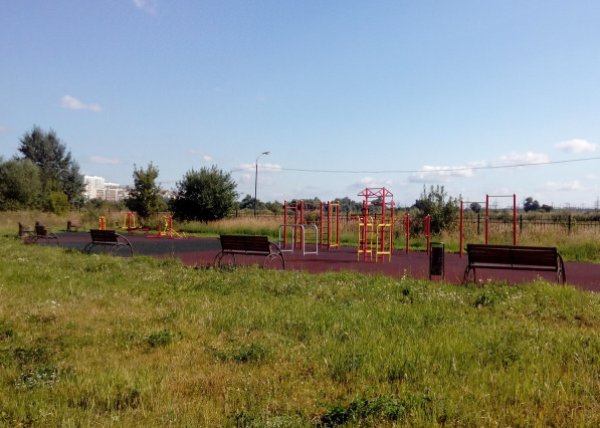 Площадка для воркаута в городе Москва №4063 Маленькая Современная фото