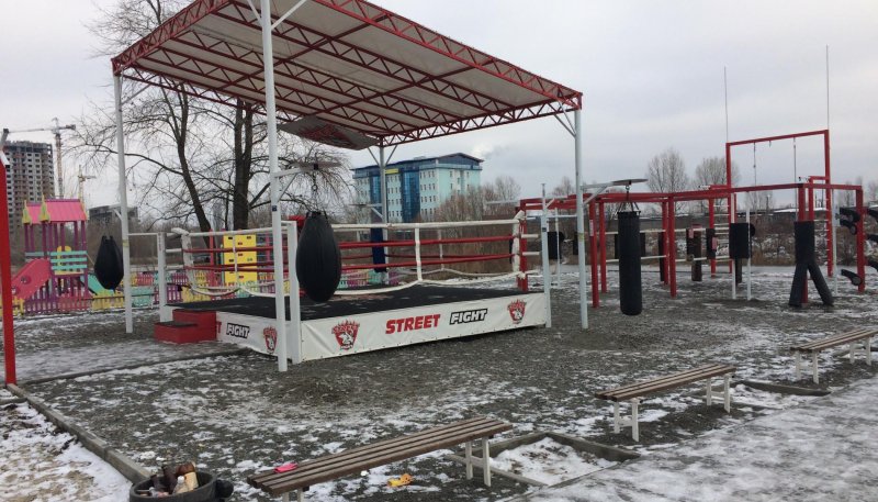 Площадка для воркаута в городе Киев №6046 Большая Современная фото