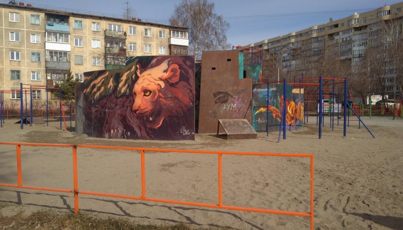 Площадка для воркаута в городе Новосибирск №9552 Большая Современная фото