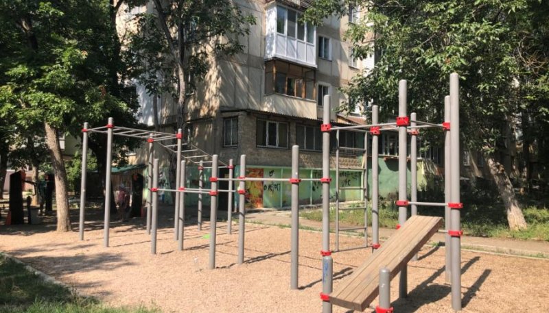Площадка для воркаута в городе Симферополь tmp фото