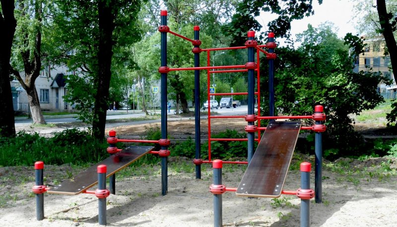 Площадка для воркаута в городе Сергиев Посад №12418 Маленькая Современная фото