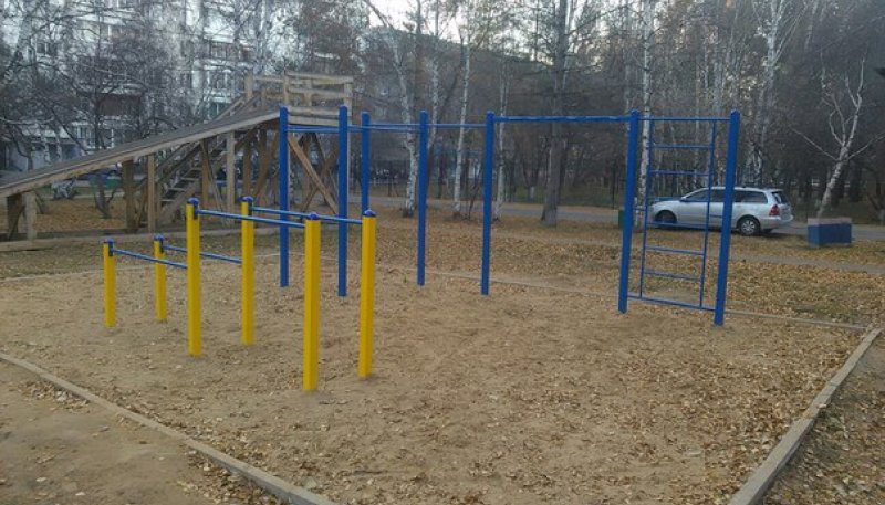 Площадка для воркаута в городе Иркутск №4578 Средняя Современная фото