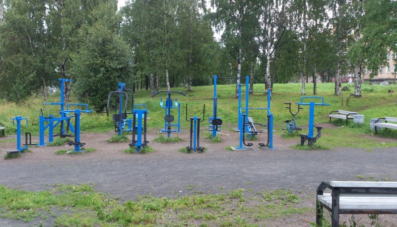 Площадка для воркаута в городе Петрозаводск №4098 Средняя Современная фото