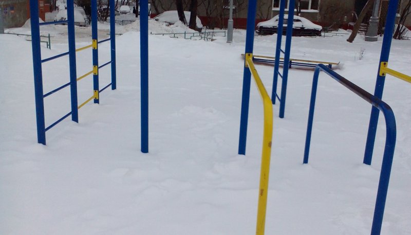 Площадка для воркаута в городе Москва №4760 Маленькая Современная фото