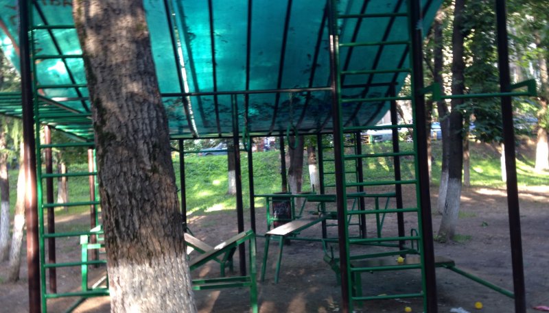 Площадка для воркаута в городе Москва №2247 Маленькая Современная фото