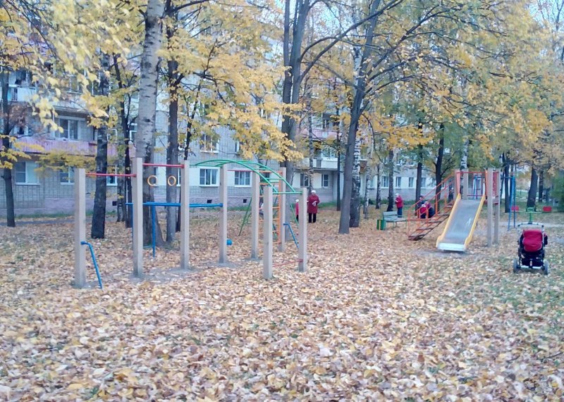 Площадка для воркаута в городе Выкса №5817 Маленькая Современная фото