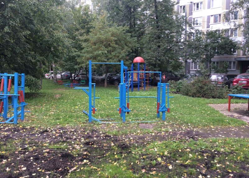 Площадка для воркаута в городе Москва №5733 Маленькая Современная фото