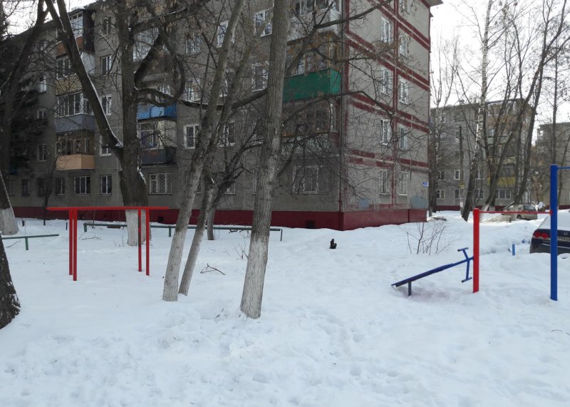 Площадка для воркаута в городе Нижний Новгород №6160 Маленькая Современная фото