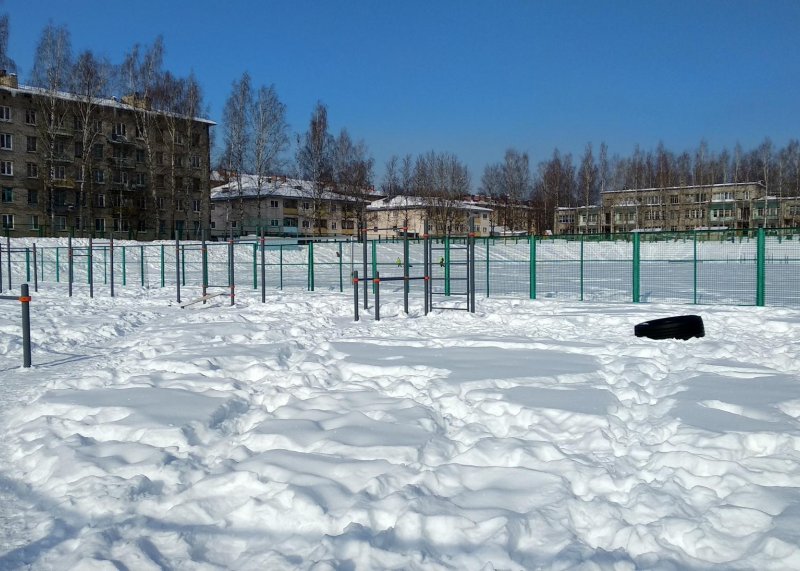 Площадка для воркаута в городе Валдай №8232 Маленькая Современная фото