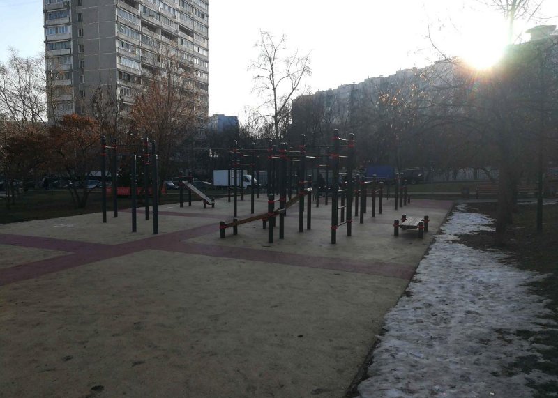 Площадка для воркаута в городе Москва №10491 Средняя Современная фото