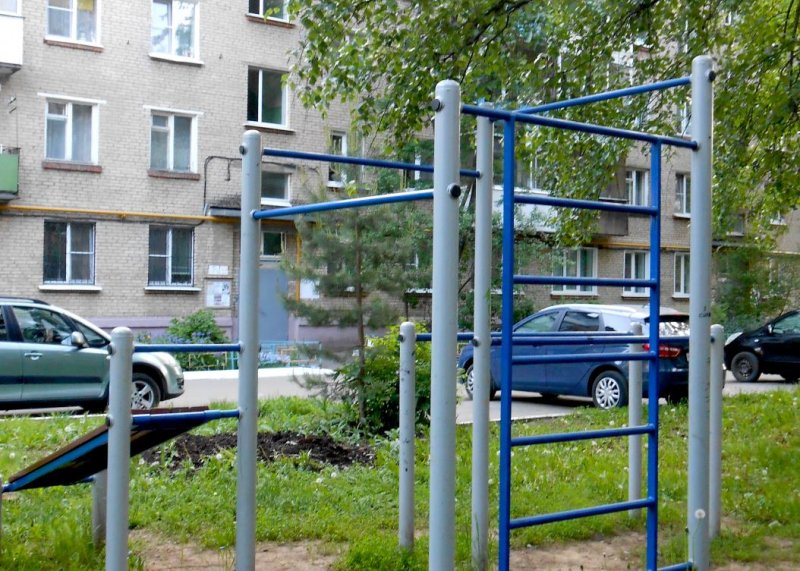 Площадка для воркаута в городе Сергиев Посад №12427 Маленькая Современная фото