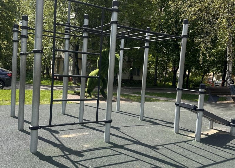 Площадка для воркаута в городе Москва №2959 Маленькая Современная фото