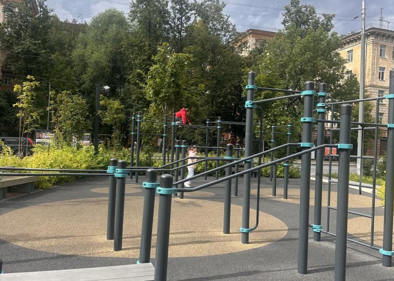 Площадка для воркаута в городе Санкт-Петербург №13205 Маленькая Современная фото