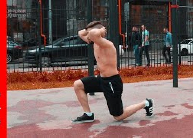 Lunges With Jumping Leg Switch  #StreetWorkout  #shorts