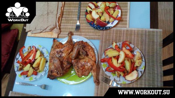 Курица с яблоками от Lawnmover